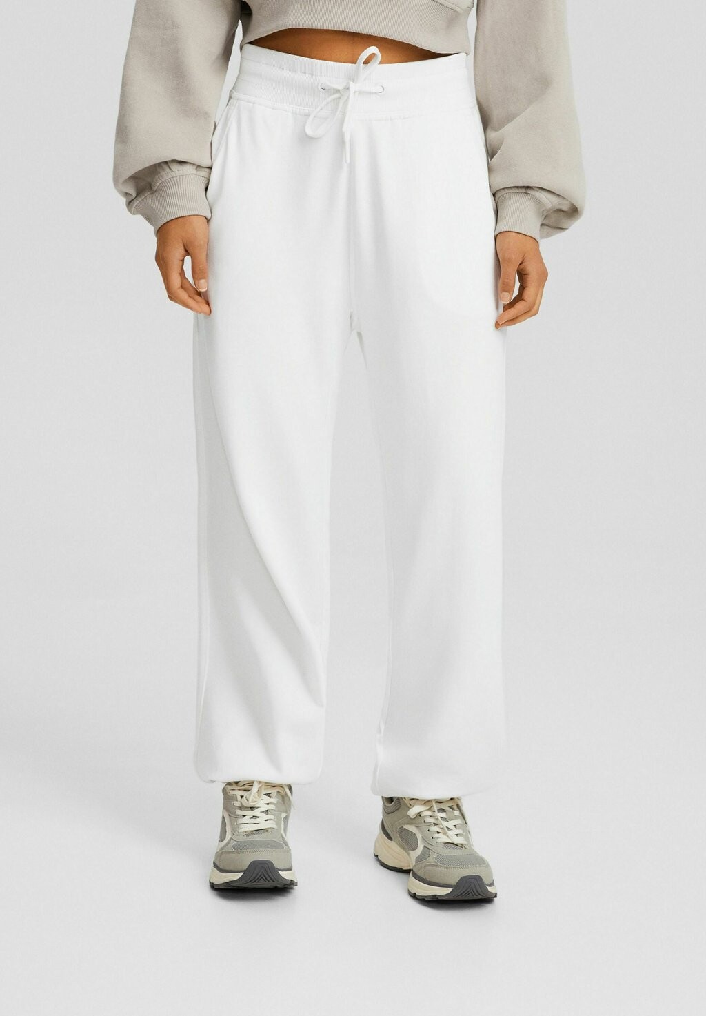 

Брюки спортивные Plush-Jogging Bershka, белый