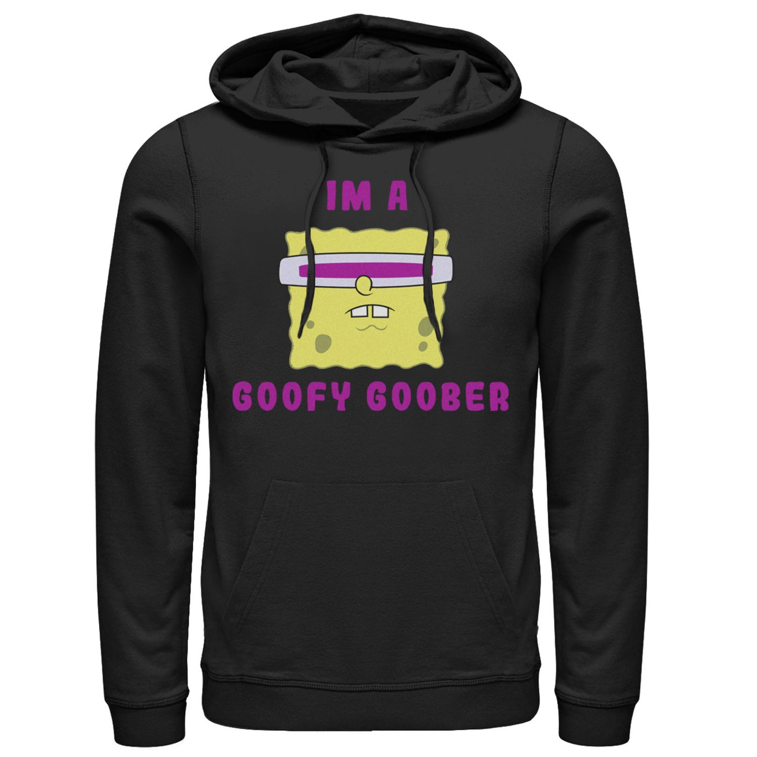 

Мужская толстовка с рисунком Губка Боб Квадратные Штаны I'm A Goofy Goober и портретом Nickelodeon, черный