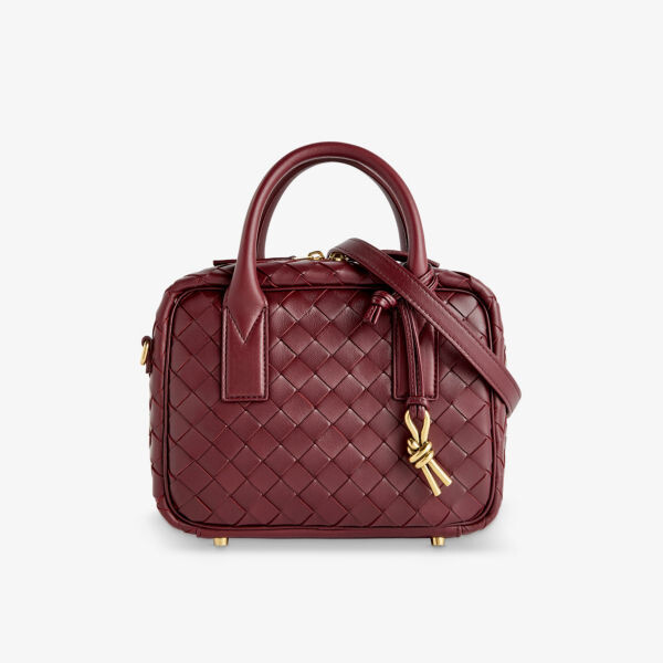 

Миниатюрная сумка через плечо Getaway из кожи intrecciato Bottega Veneta, цвет barolo-m brass