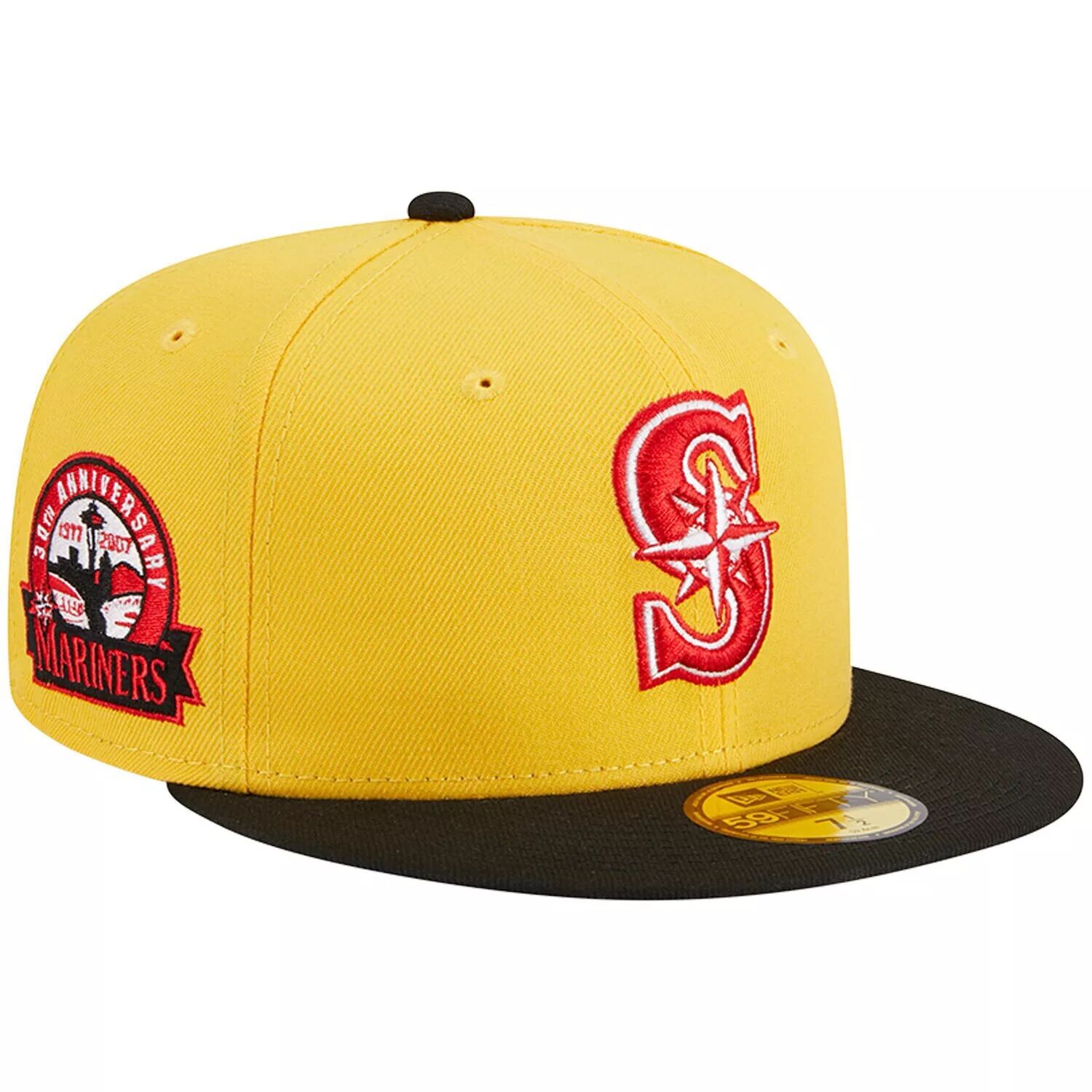 

Мужская приталенная шляпа New Era желто-черная Seattle Mariners Grilled 59FIFTY