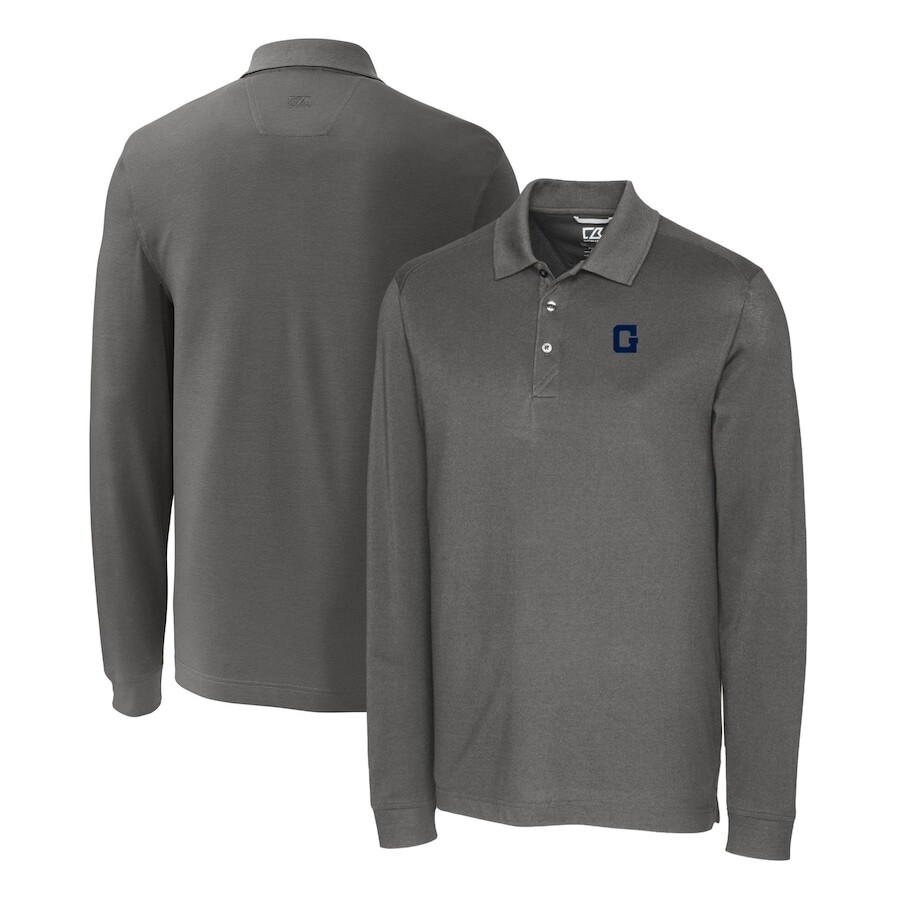 

Поло с длинным рукавом Cutter & Buck Georgetown Hoyas, стальной