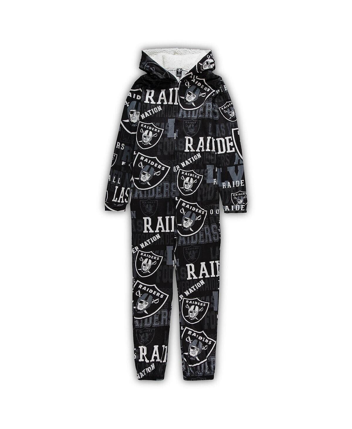 

Черный женский костюм из микрофлиса с молнией во всю длину Las Vegas Raiders Ensemble Union Concepts Sport, черный