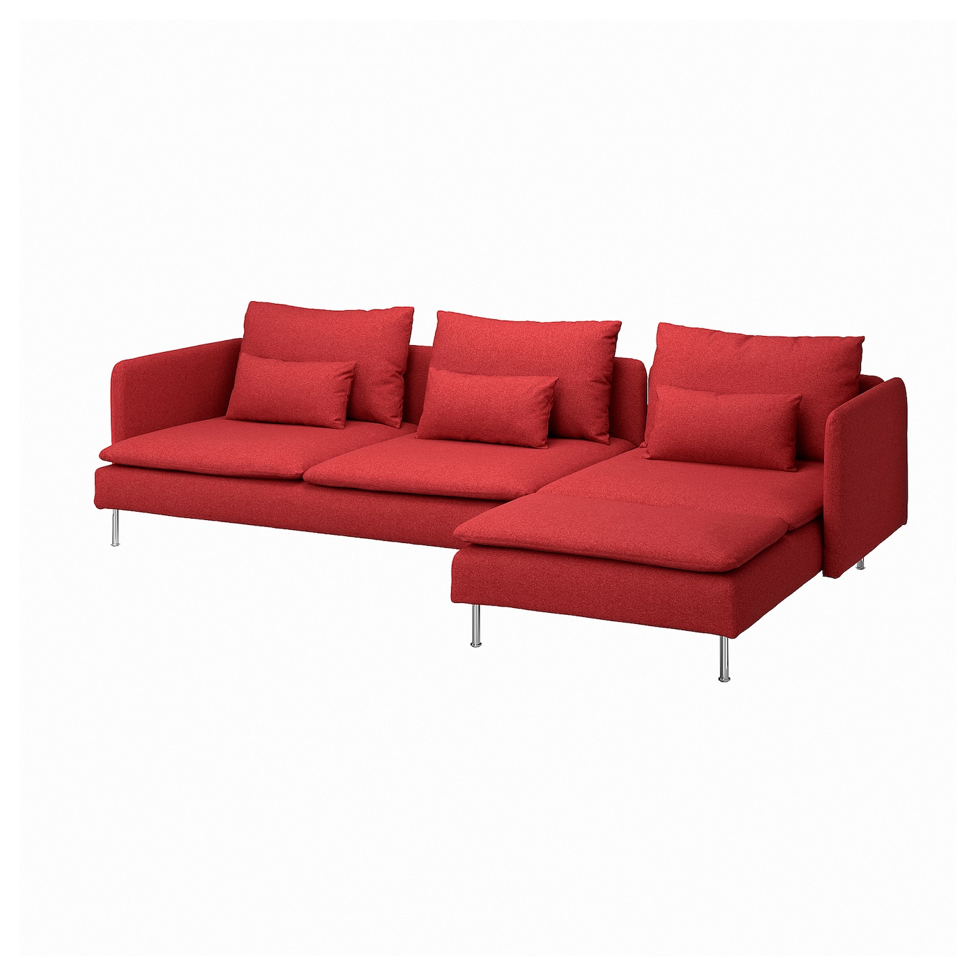 СЁДЕРХАМН 4-местный диван + диван, Тонеруд красный SODERHAMN IKEA диван диван ру бонс т happy deep ocean