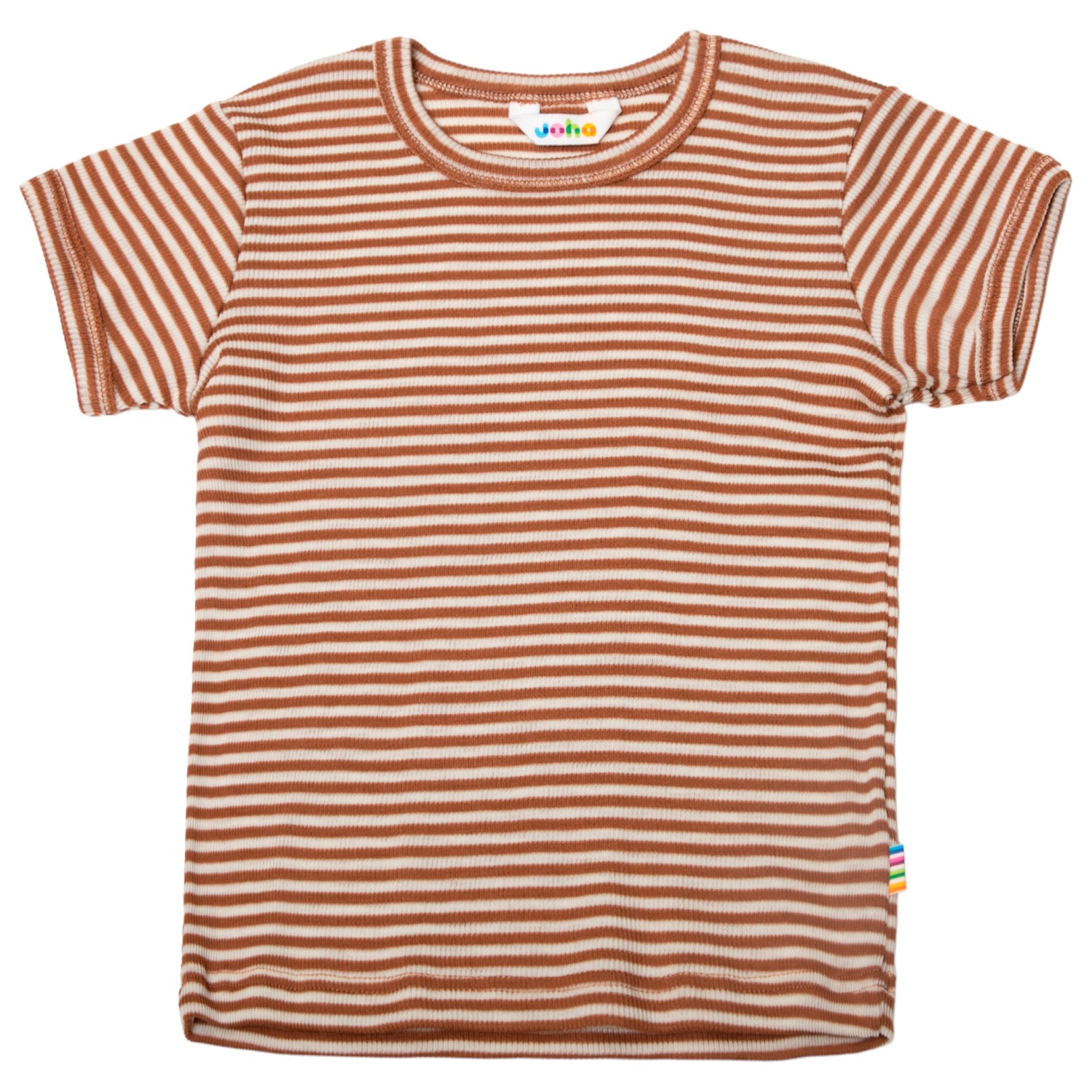 Рубашка из мериноса Joha Kid's Blouse S/S 17285, коричневый цена и фото