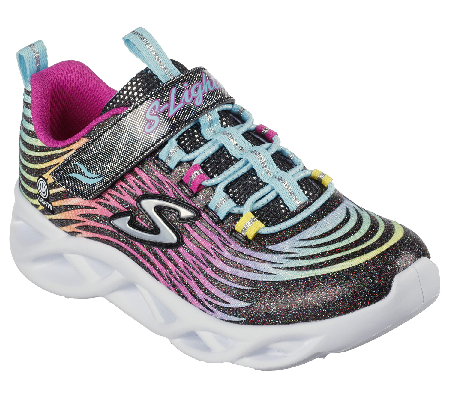 Низкие кроссовки Skechers TWISTY BRIGHTS MYSTICAL BLISS, черный кроссовки для девочек skechers twisty brights черный