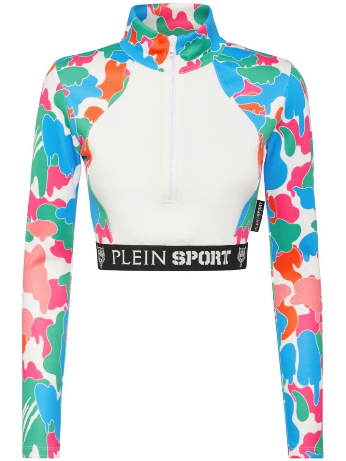 

Укороченная толстовка на молнии Plein Sport, белый