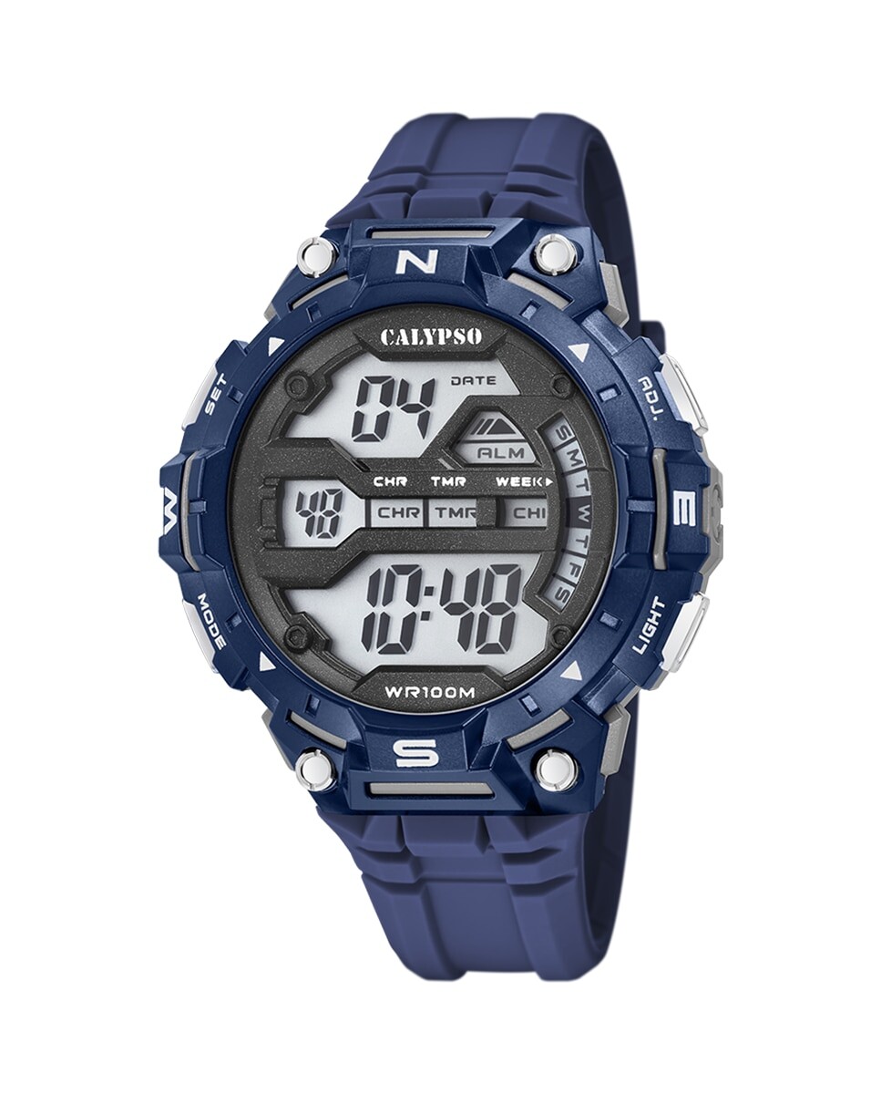 

K5815/1 Digital For Man синие резиновые мужские часы Calypso, синий