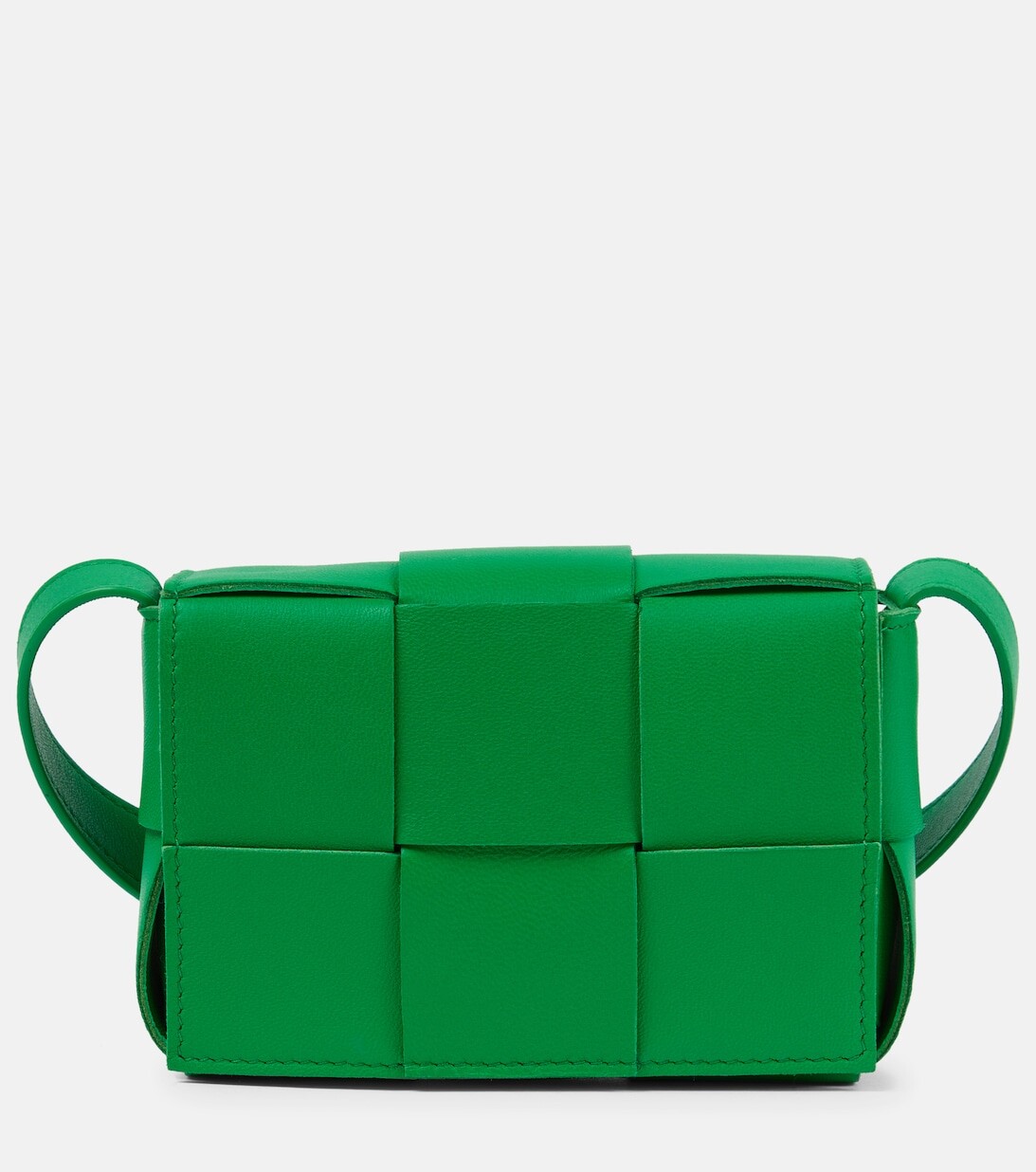 

Кожаная сумка через плечо Cassette Mini Bottega Veneta, зеленый