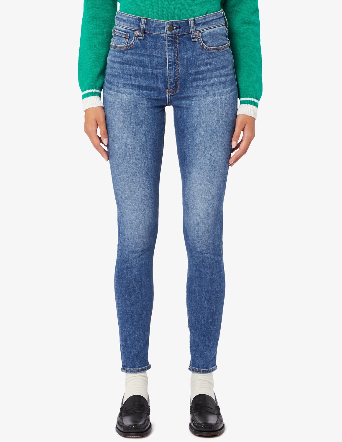 

Джинсы скинни Nina с высокой посадкой Rag & Bone, синий