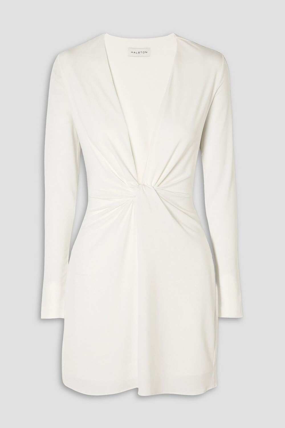 

Платье мини Jaycee из перекрученного эластичного джерси HALSTON, белый