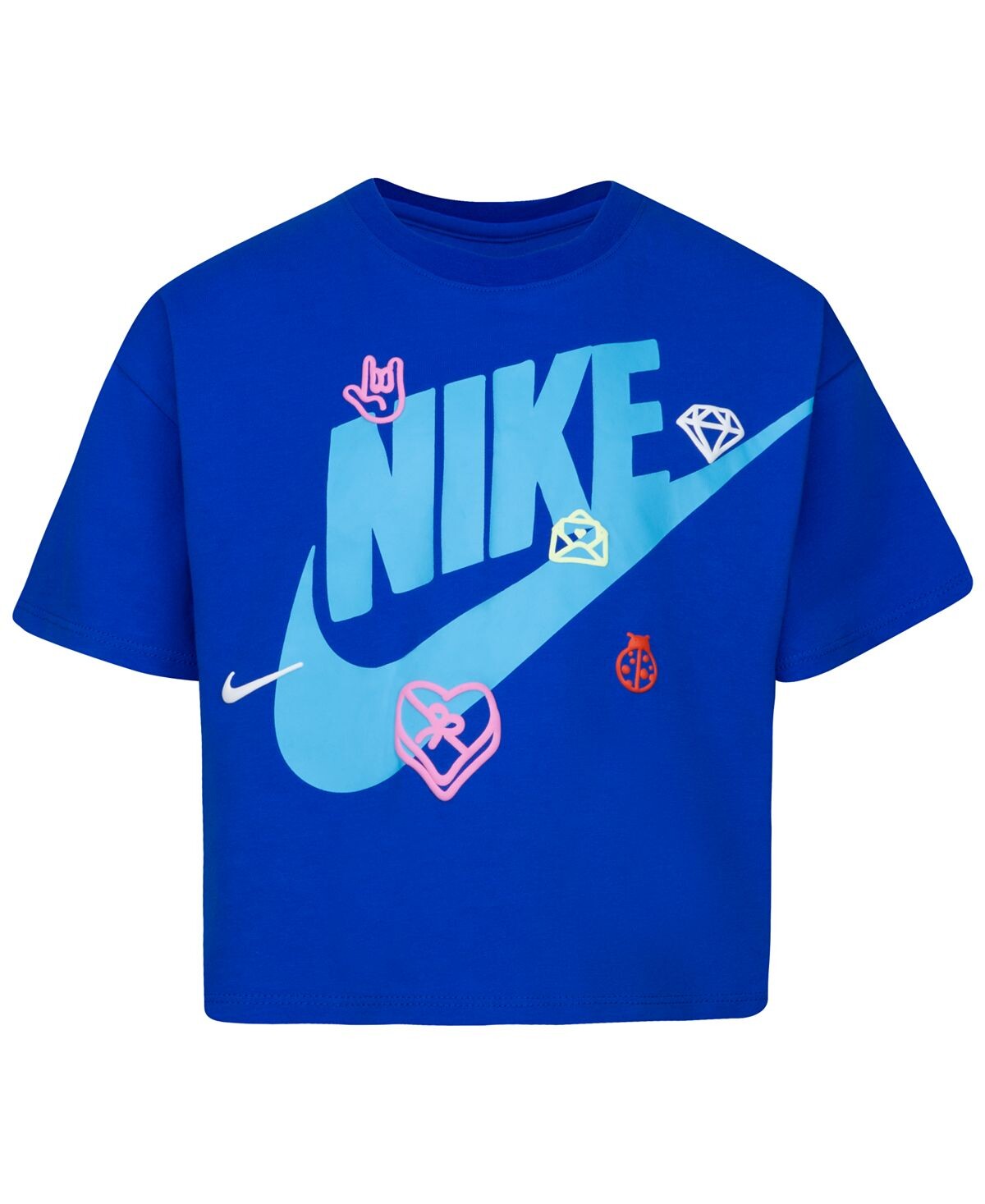 

Свободная футболка с короткими рукавами Little Girls Love Icon Nike