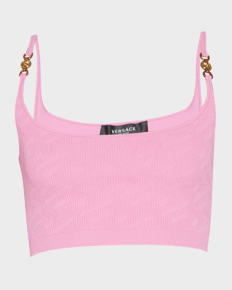 

Трикотажный топ с логотипом Versace