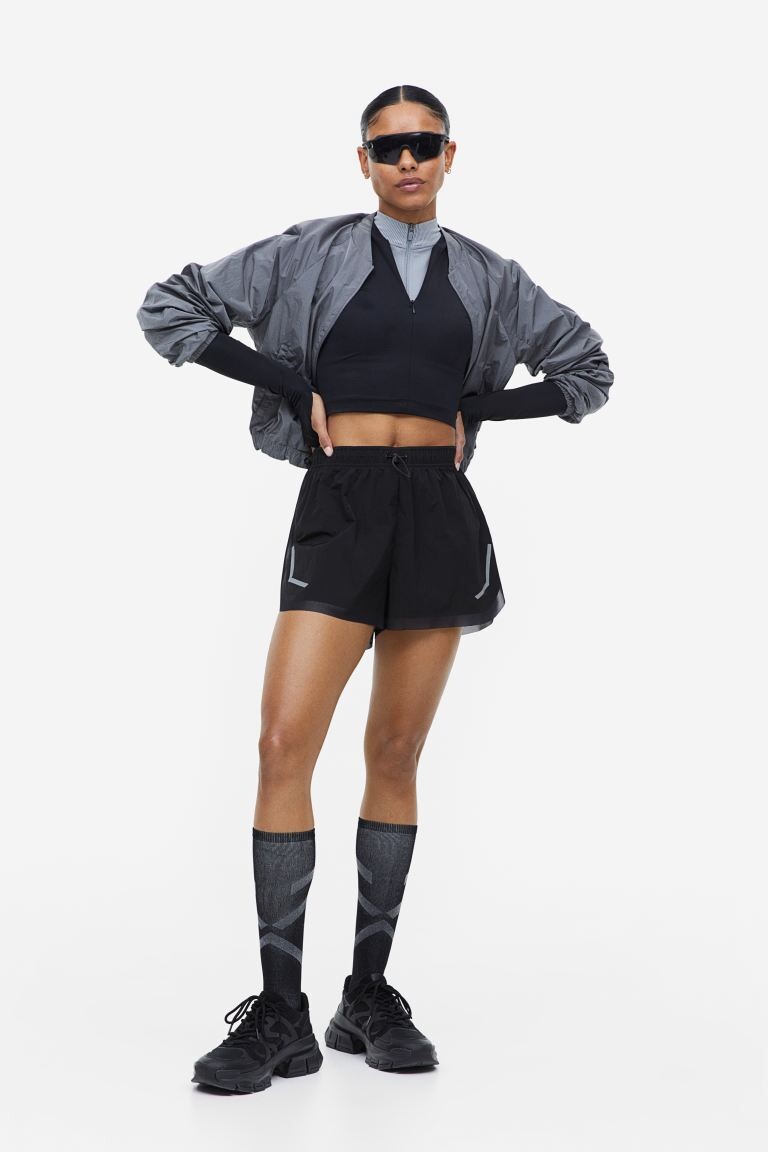 

Двухслойные шорты для бега DryMove H&M