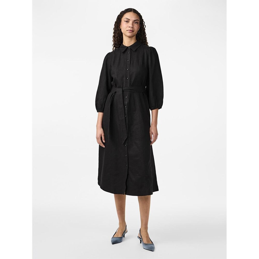 

Платье Yas Flaxy Long Sleeve Long, черный