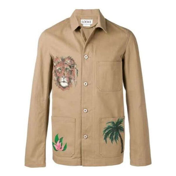 

Куртка Men's LOEWE Printing Jacket Brown, коричневый
