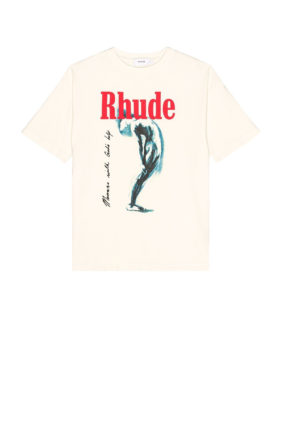 

Белоснежная футболка Rhude, цвет Vintage White
