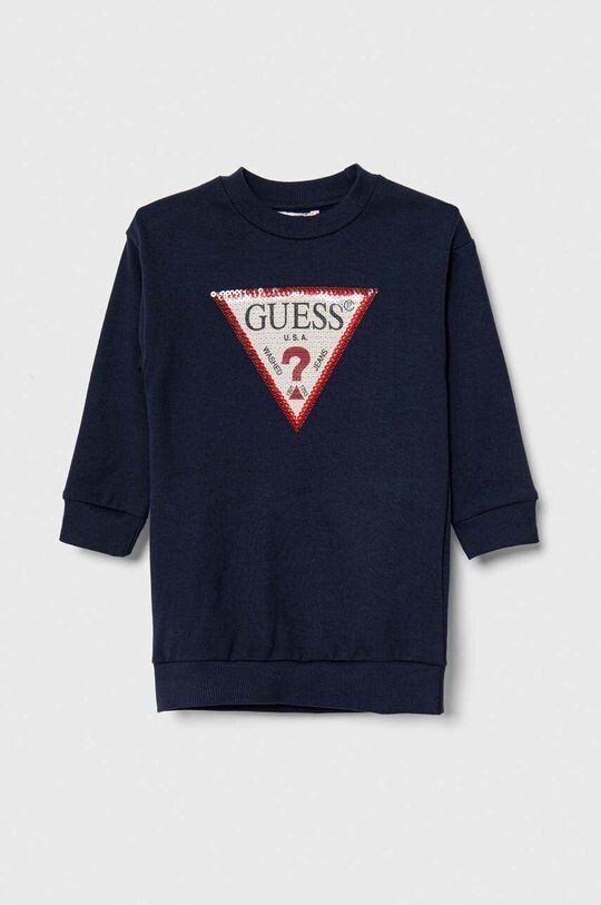 

Детское хлопковое платье Guess, темно-синий