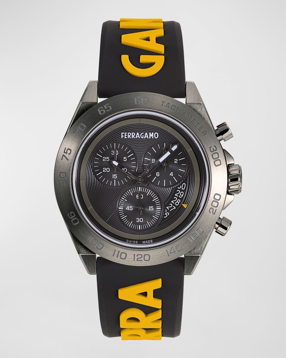 

Мужские часы Urban Chrono с силиконовым ремешком, 43 мм Ferragamo