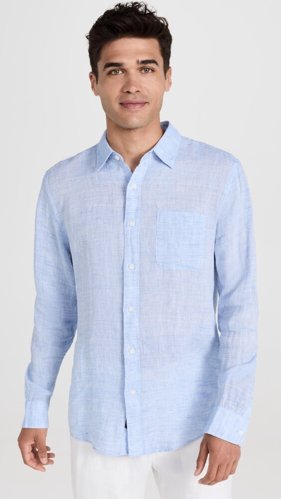 

Рубашка Faherty Linen Laguna, синий