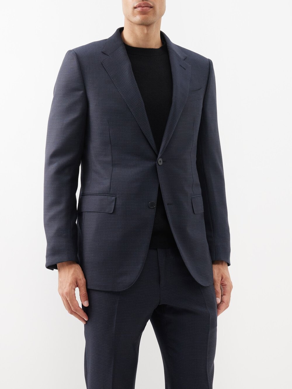 

Костюм из смесовой шерсти в клетку ZEGNA, синий