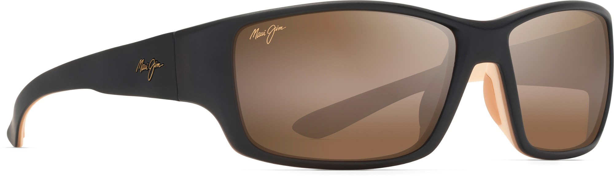 Поляризованные солнцезащитные очки Local Kine Maui Jim, коричневый солнцезащитные очки one way maui jim цвет dark navy stripe blue hawaii