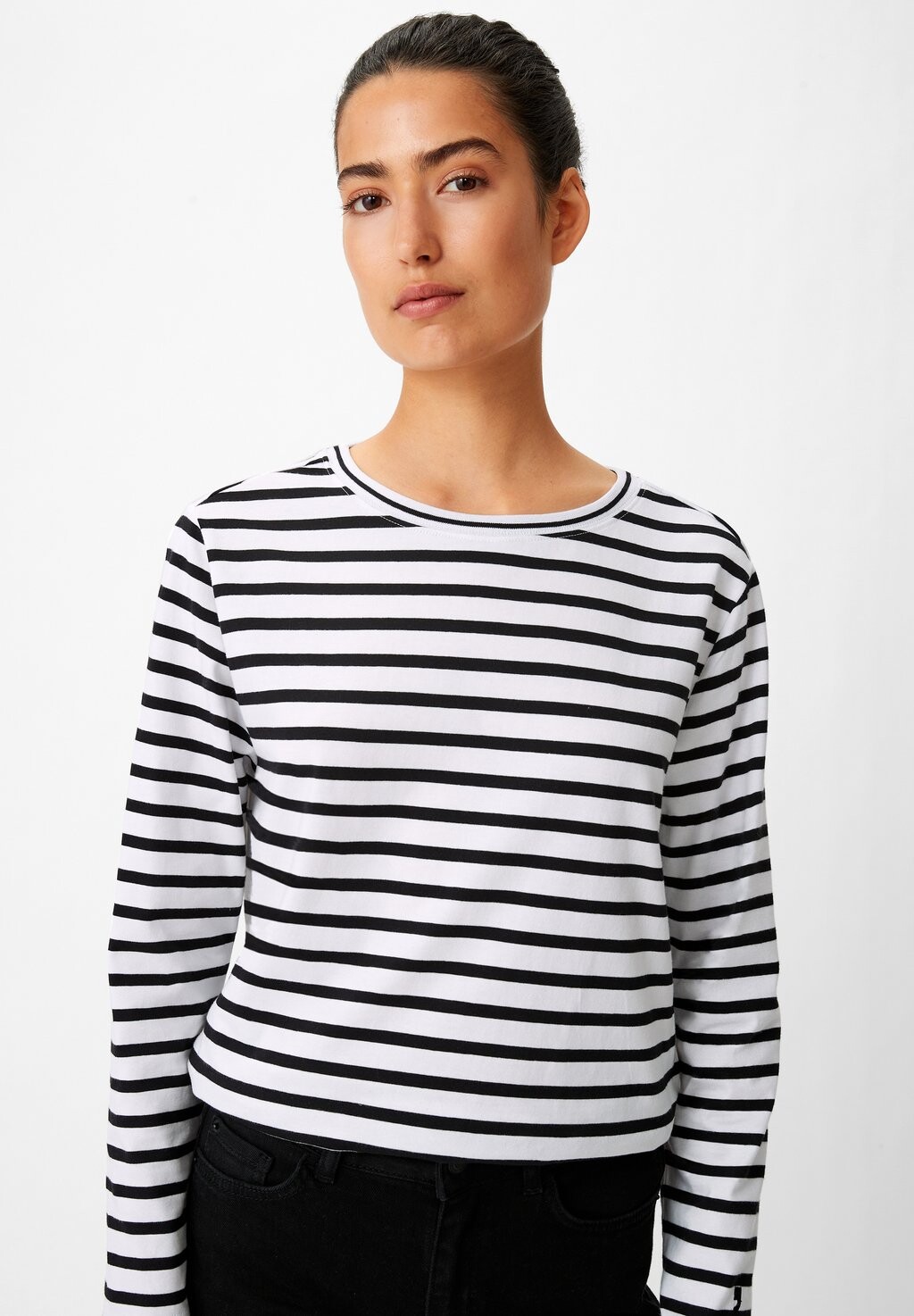 

Рубашка с длинным рукавом MIT STREIFENMUSTER comma casual identity, цвет schwarz