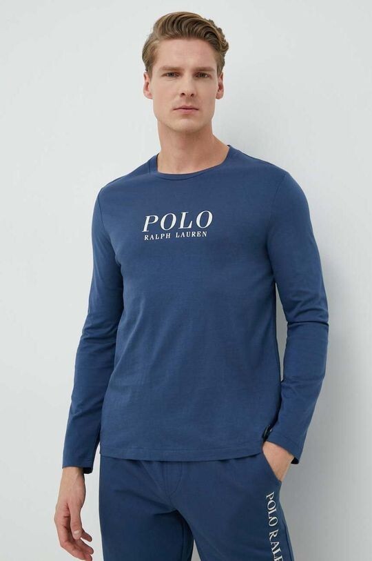 

Хлопковая пижама с длинными рукавами Polo Ralph Lauren, темно-синий