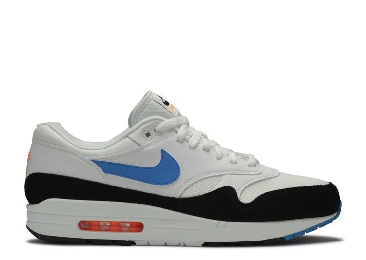

Кроссовки Nike AIR MAX 1 'PHOTO BLUE TOTAL ORANGE', белый, Белый;серый