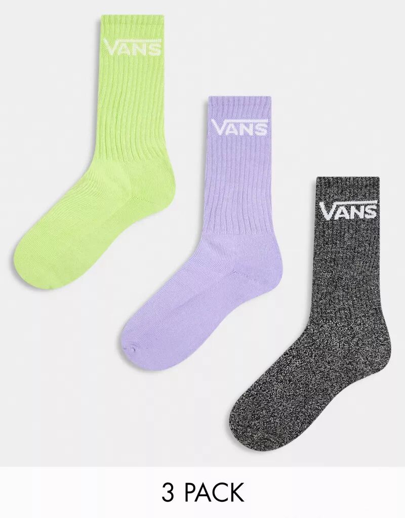 носки классические r Классические разноцветные носки для экипажа Vans