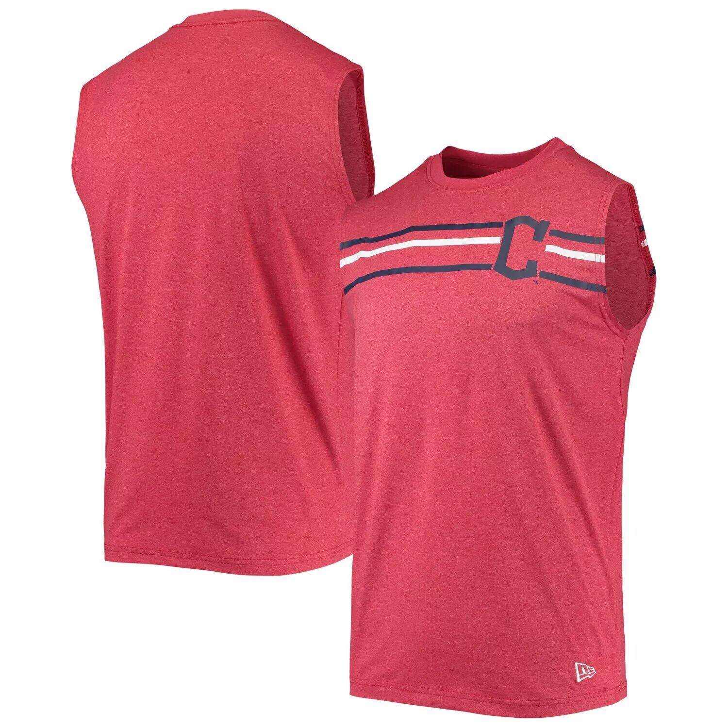 

Мужская майка New Era Heathered Red Cleveland Guardians Muscle Tank
