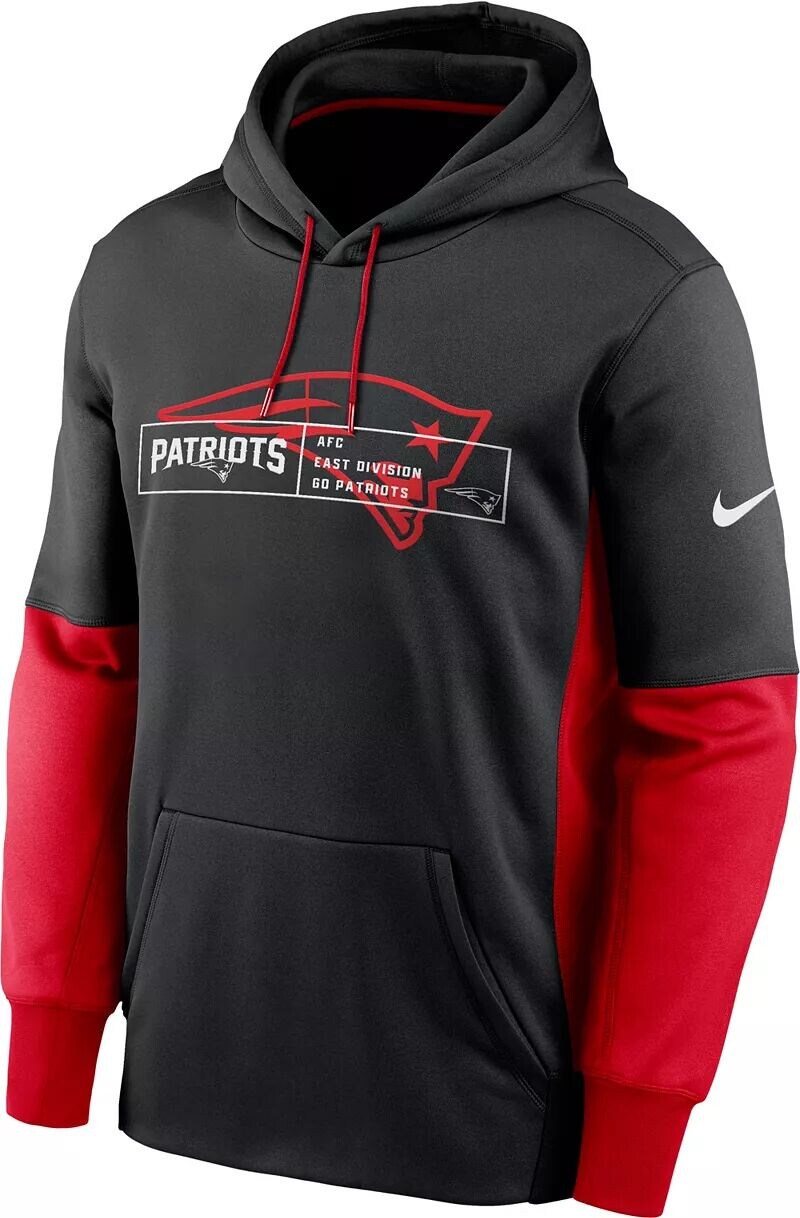 

Мужской черный пуловер с капюшоном Nike New England Patriots Overlap