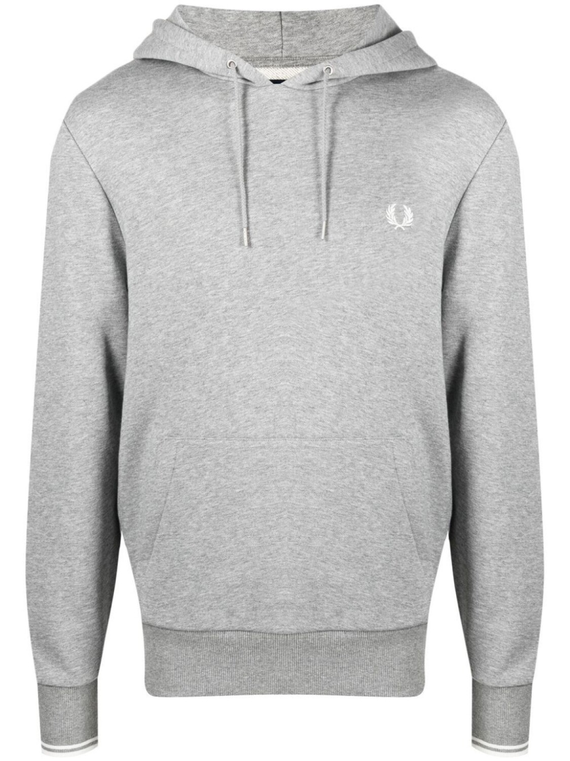 

Fred Perry худи с кулиской и вышитым логотипом, серый
