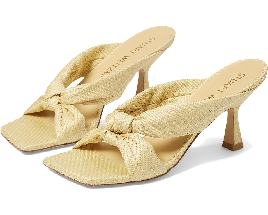 

Туфли Stuart Weitzman Playa 75 Knot Sandal, цвет Wheat
