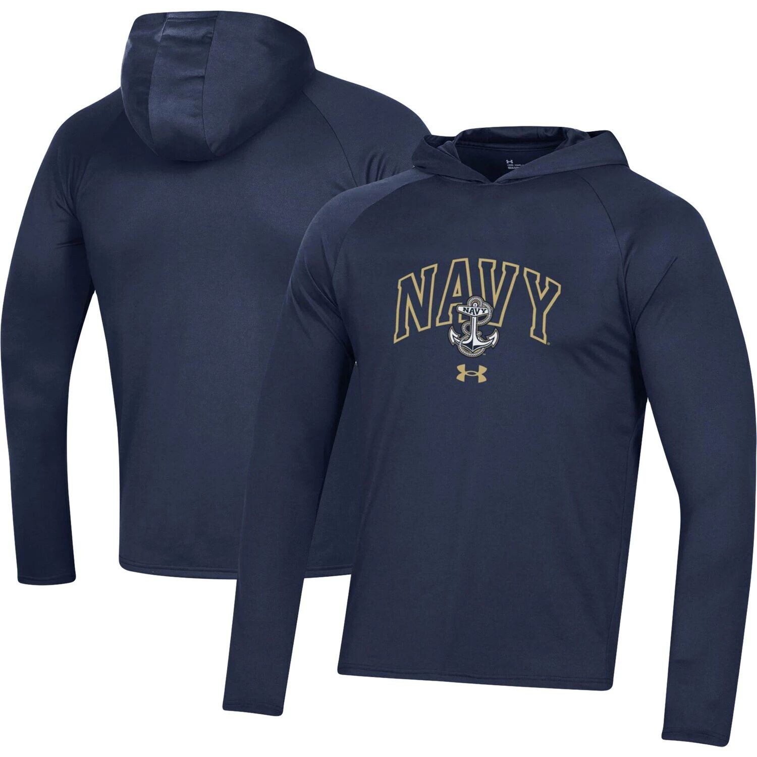 

Мужская темно-синяя футболка реглан с длинным рукавом Sideline Tech Midshipmen 2023 Under Armour