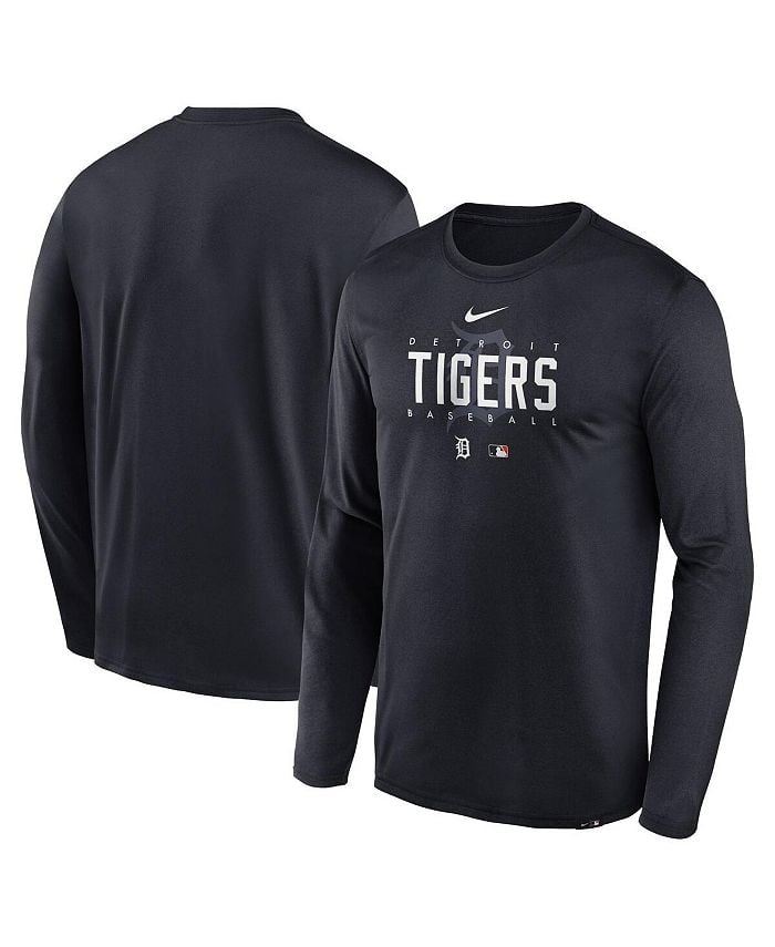 

Мужская темно-синяя футболка с длинным рукавом Detroit Tigers Authentic Collection Team Logo Legend Performance Nike, синий