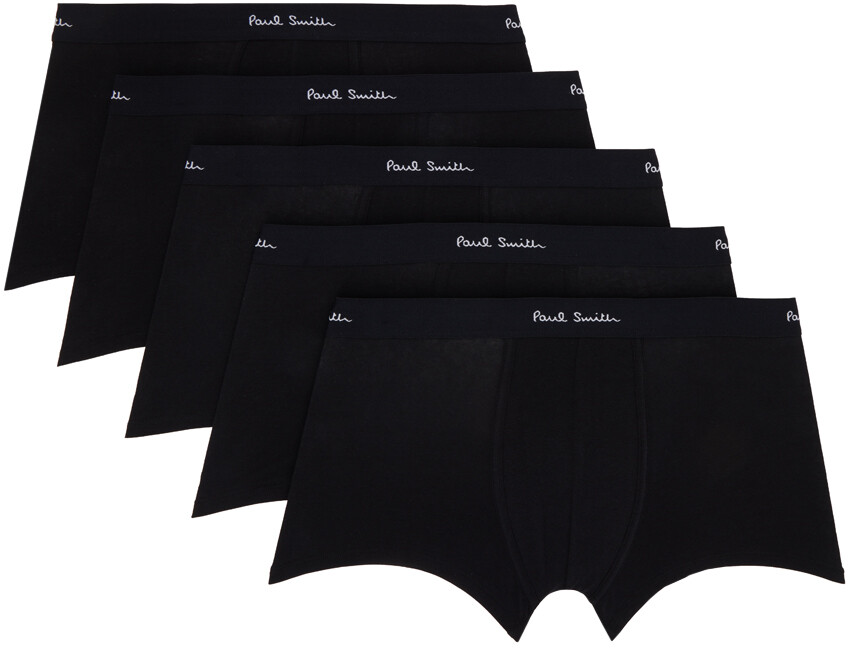 

Комплект из пяти черных боксеров Paul Smith