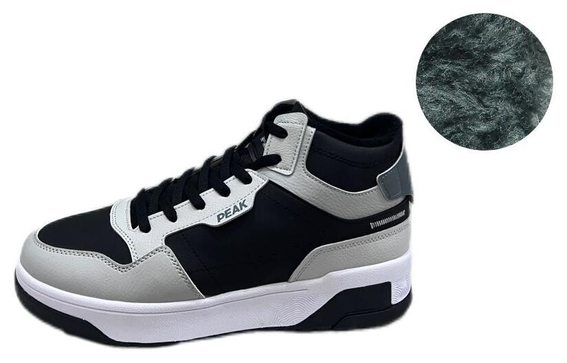 

Кроссовки PEAK State Extremely Large Triangle 1.0 Skateboarding Shoes Men High-top Light Grey/black, красный