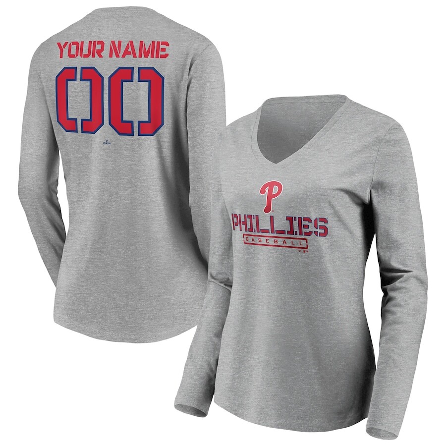 

Футболка с длинным рукавом Fanatics Branded Philadelphia Phillies, серый