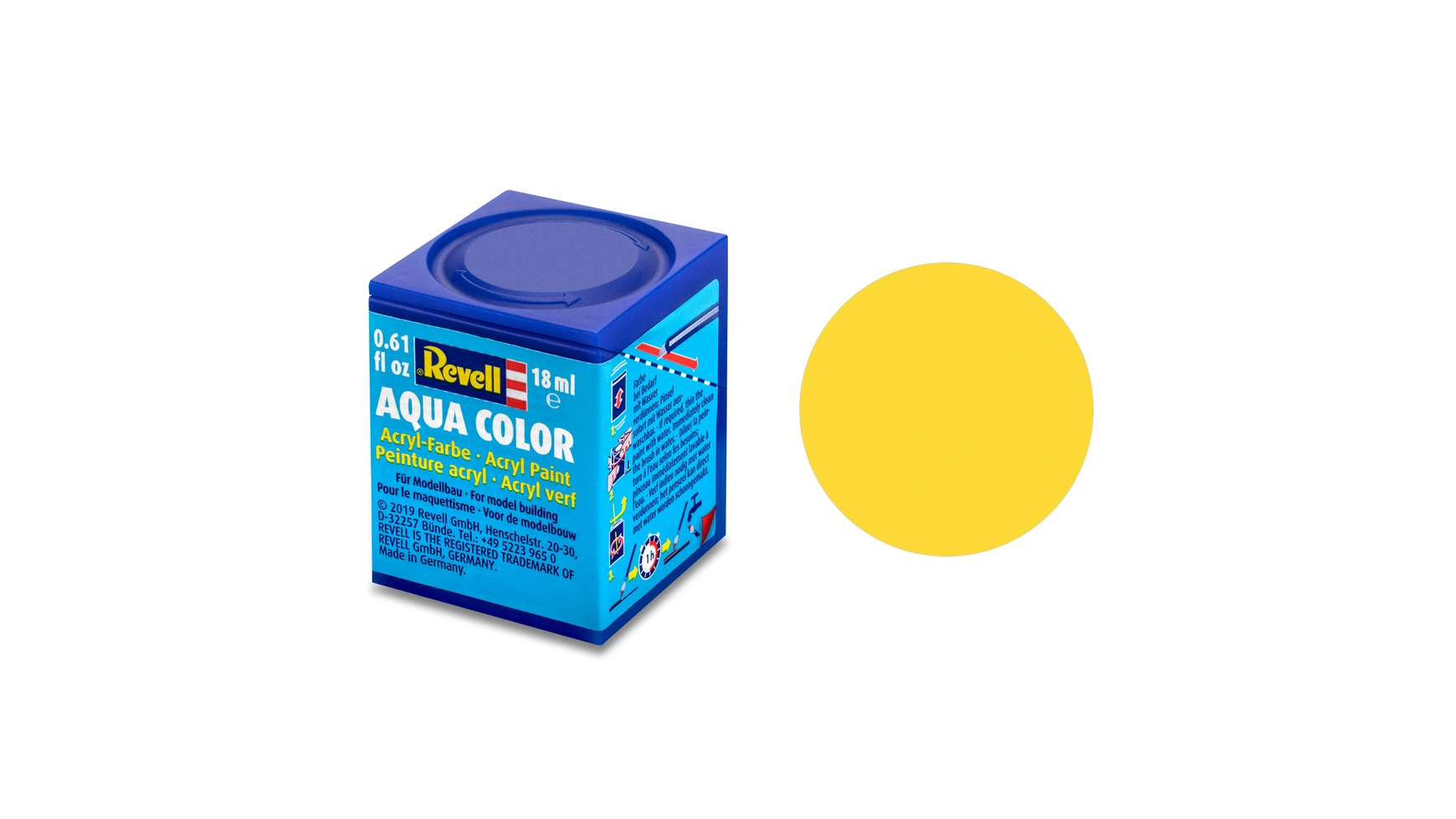 Revell Aqua Color Желтый, матовый, 18 мл, RAL 1017 revell aqua color sand матовый 18 мл
