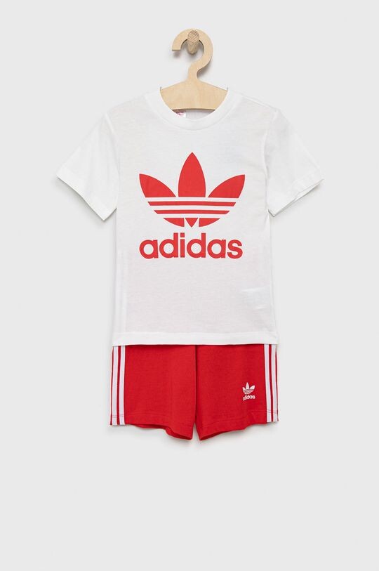 

Детский хлопковый комплект adidas Originals HE4659, красный