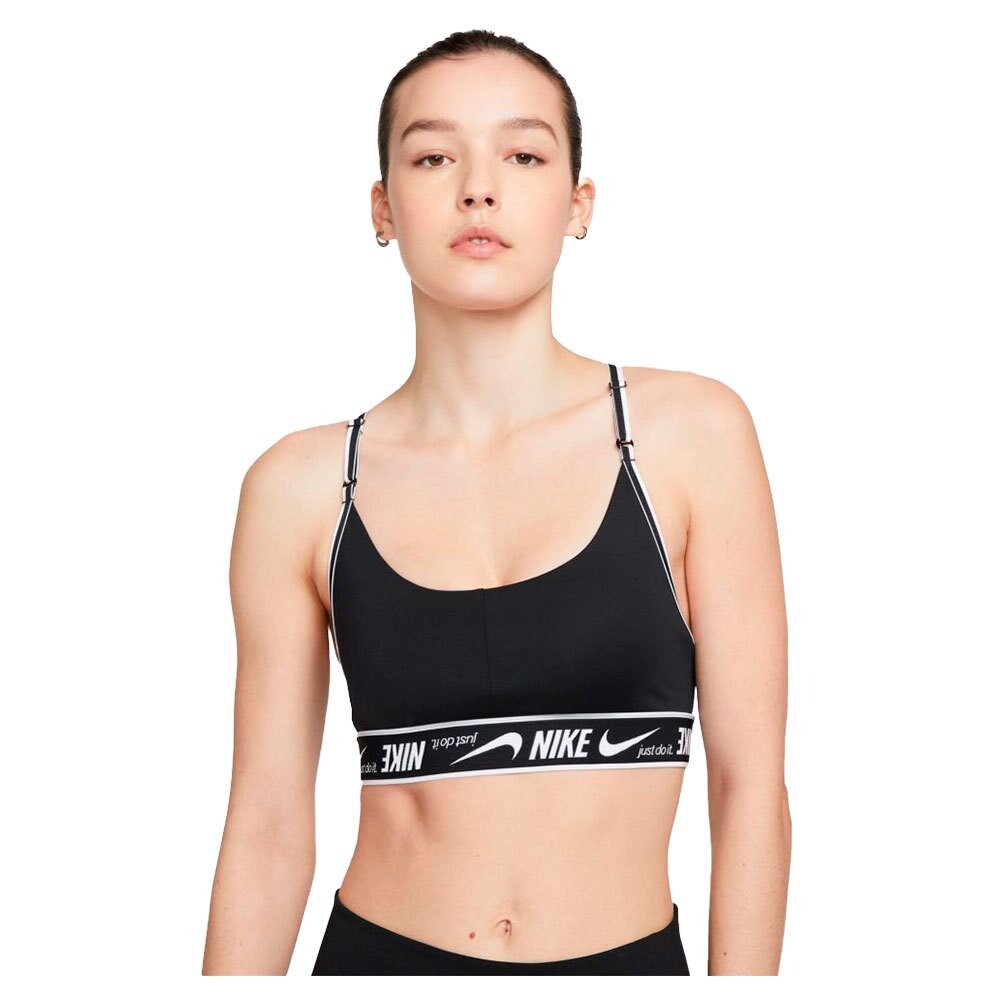 

Спортивный бюстгальтер Nike Dri Fit Indy Light Support Padded Logo, черный