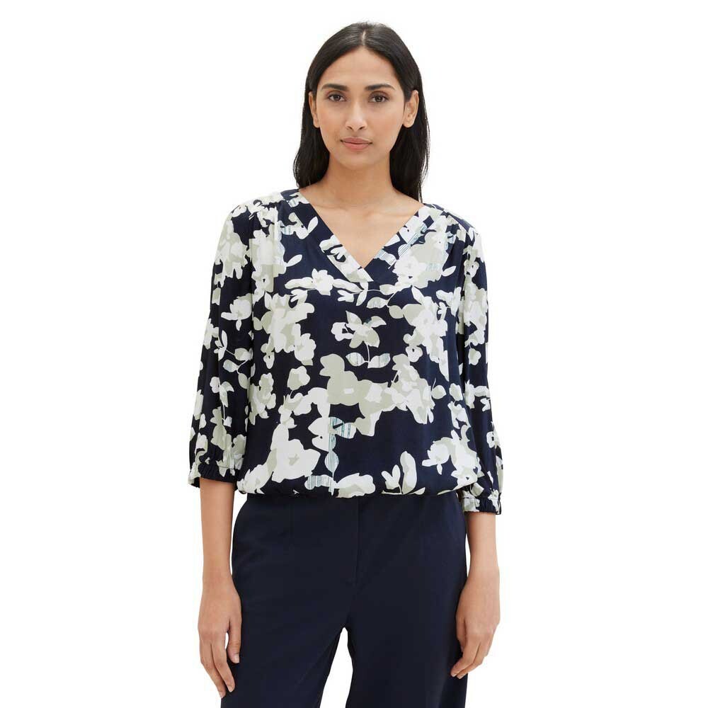 

Блуза Tom Tailor Printed V-Neck, Разноцветный