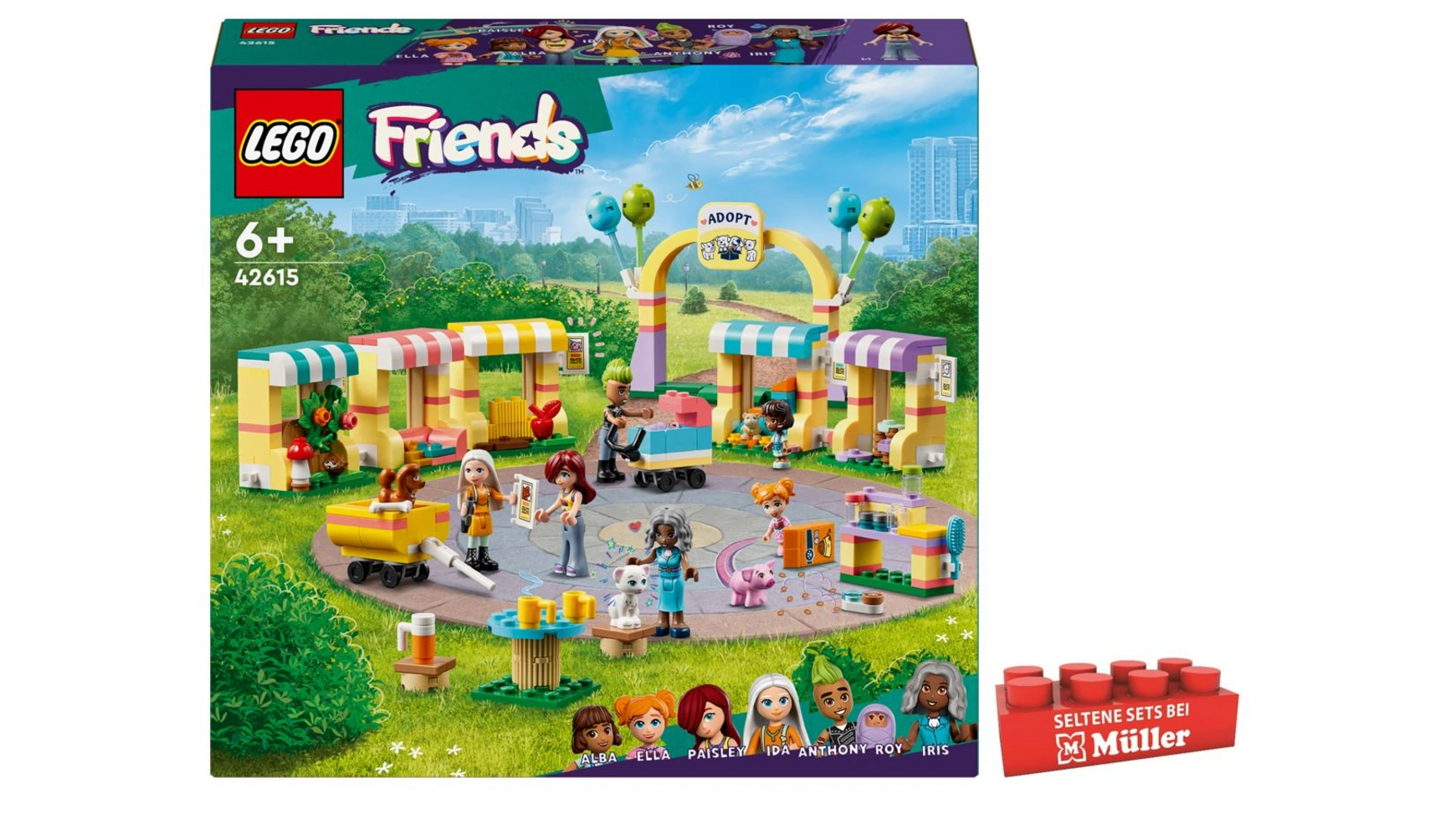 

Lego Friends День усыновления животных, набор с игрушечными животными, включая собаку