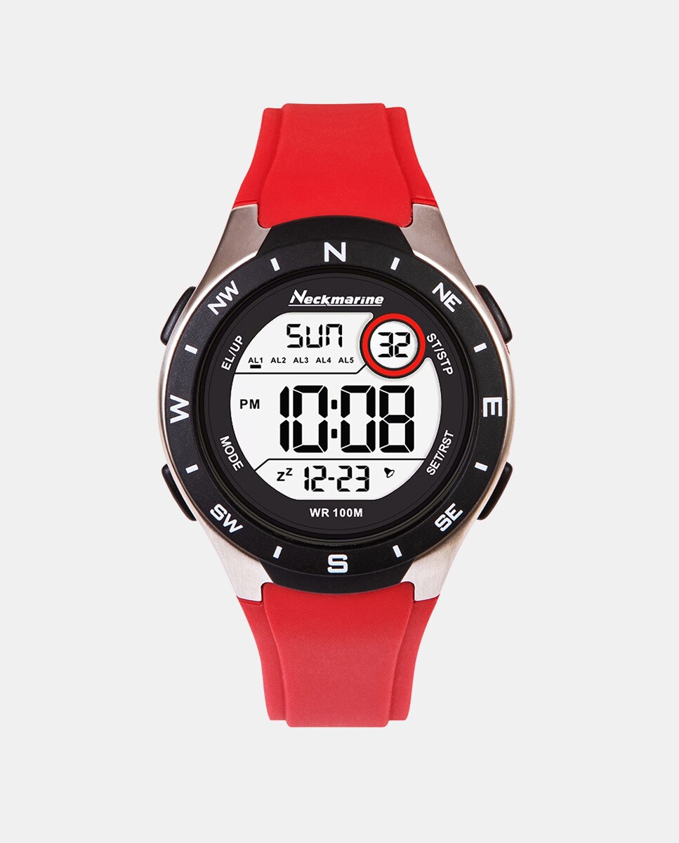 цена X-Treme Digital NKM72008 Красные резиновые мужские часы Neckmarine, красный