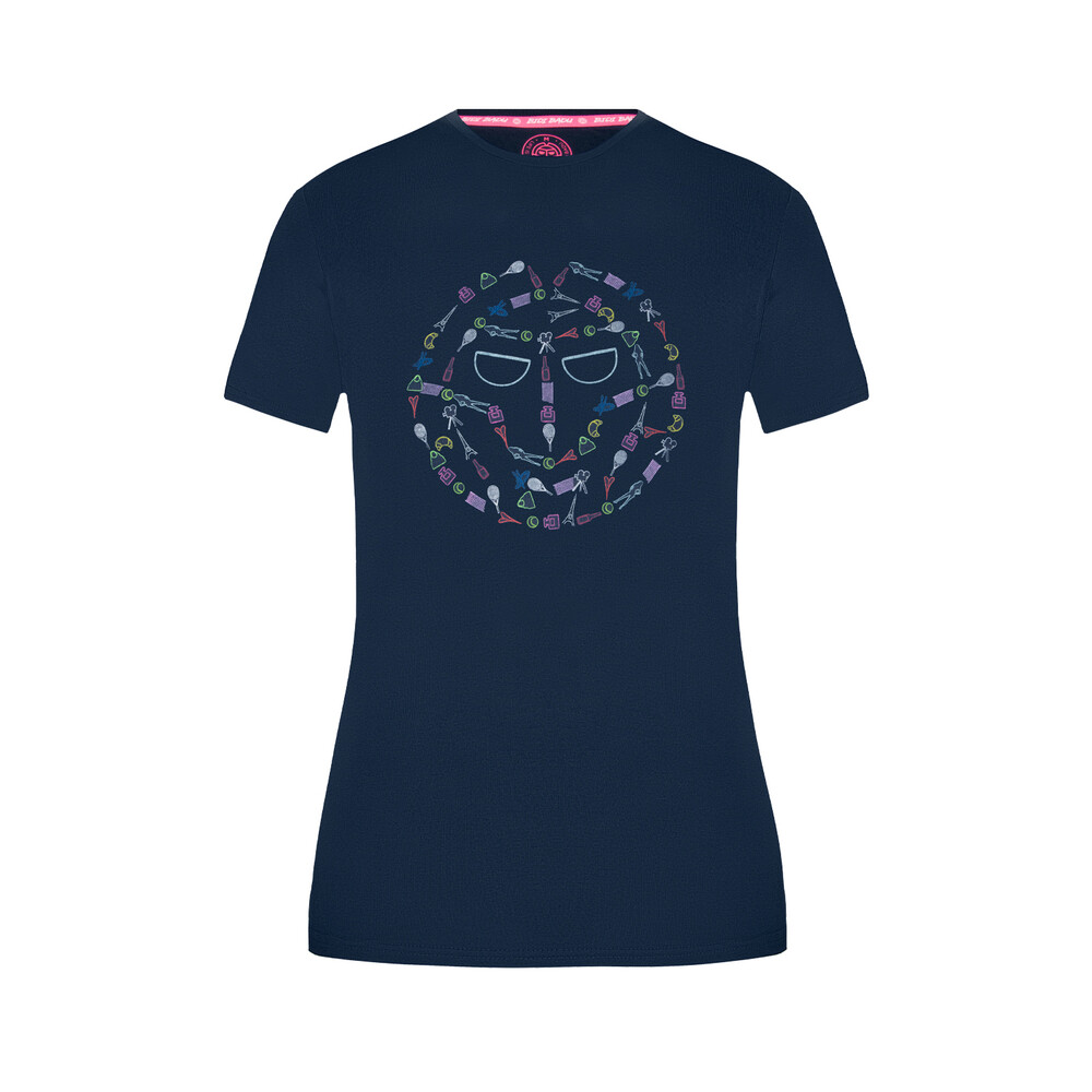 

Футболка BIDI BADU Heshima Lifestyle Tee dark blue/ mixed, темно-синий