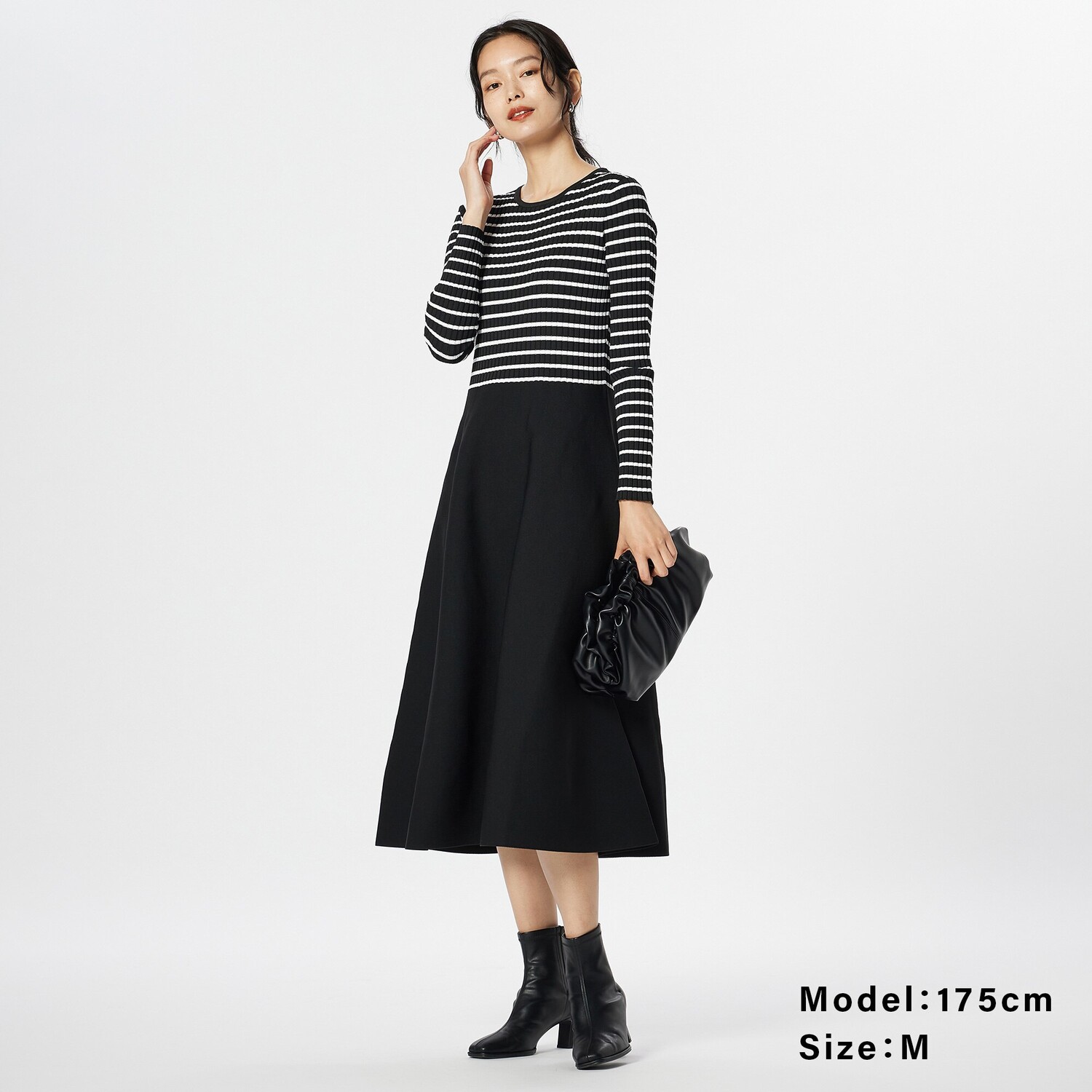 

WHOLEGARMENT Трикотажное платье-клеш PLST, черный