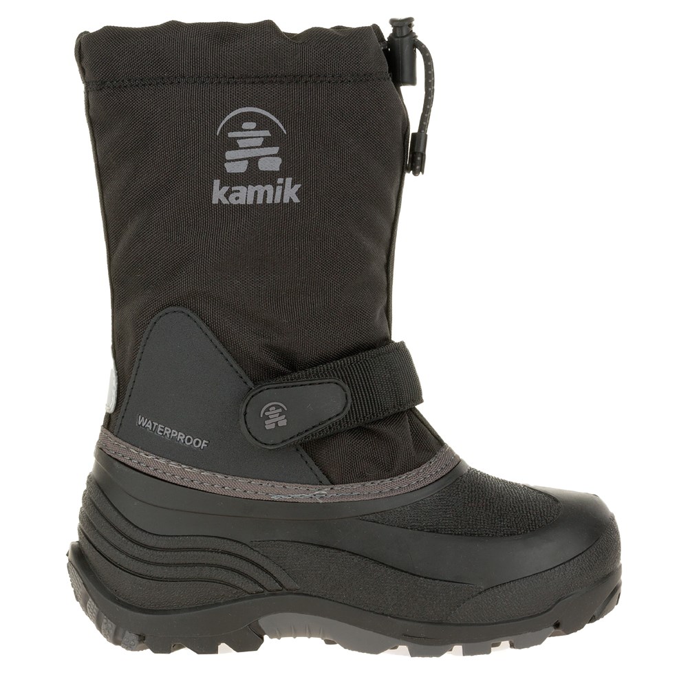 цена Детские водонепроницаемые зимние ботинки Waterbug 5 для маленьких/больших детей Kamik, черный