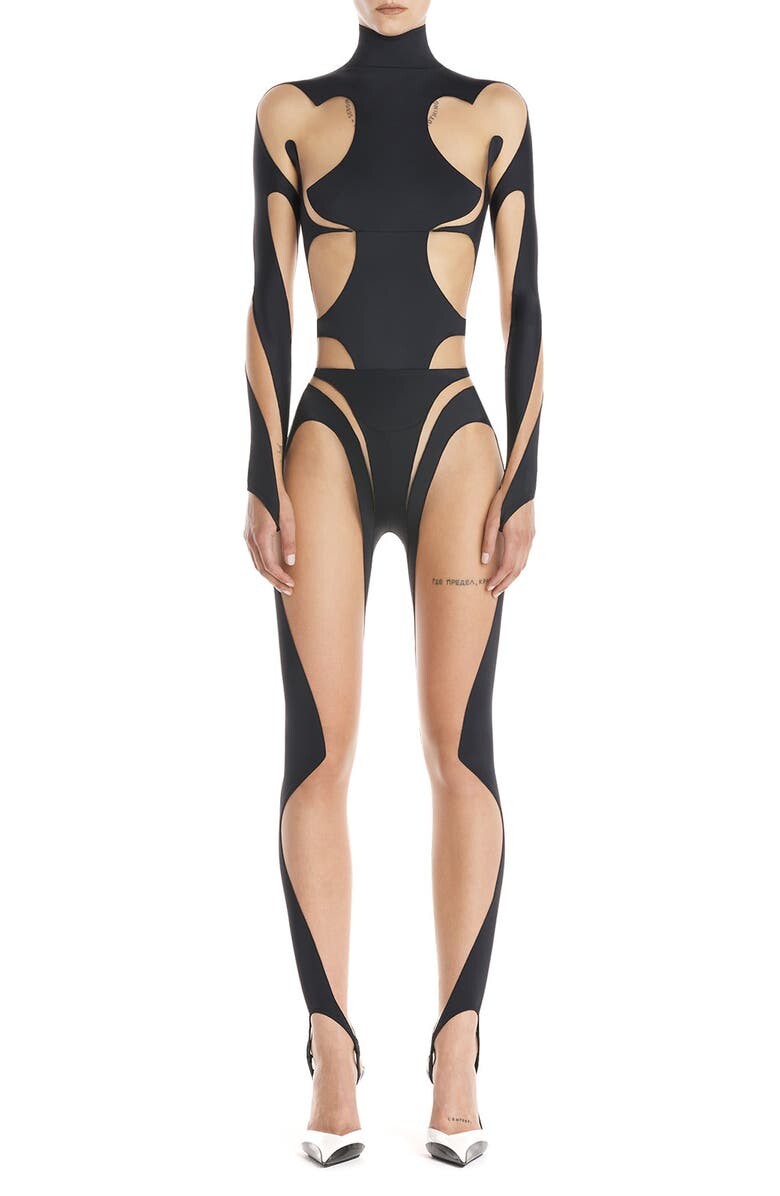 

Боди Rodeo Illusion со вставками и длинными рукавами MUGLER