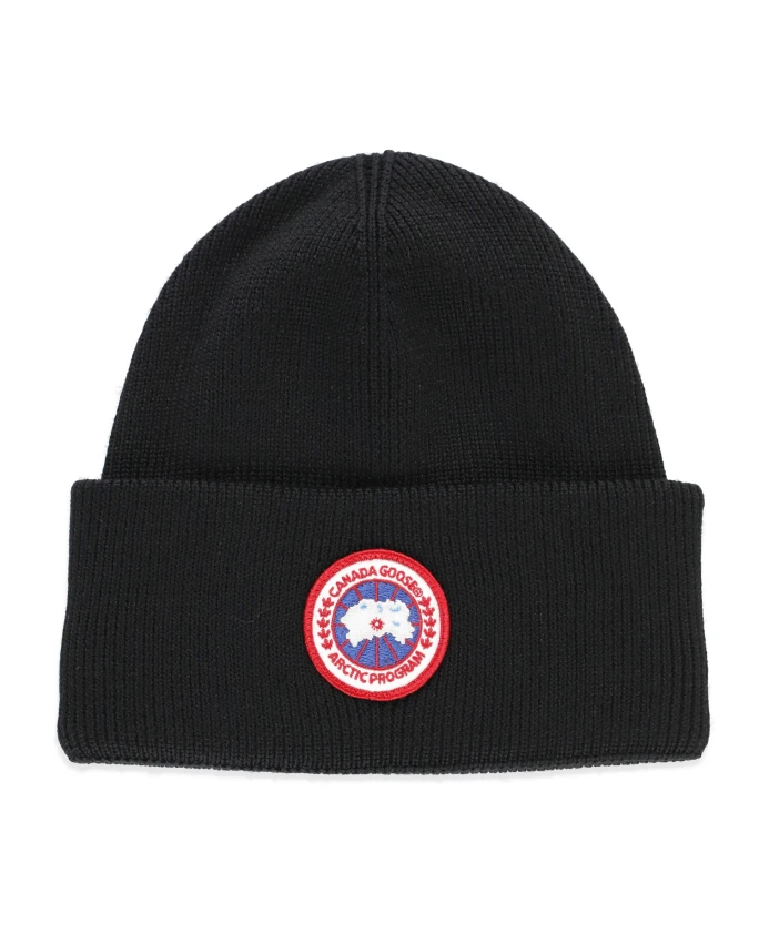 

Шерстяная шапка бини для мальчика Canada Goose, черный