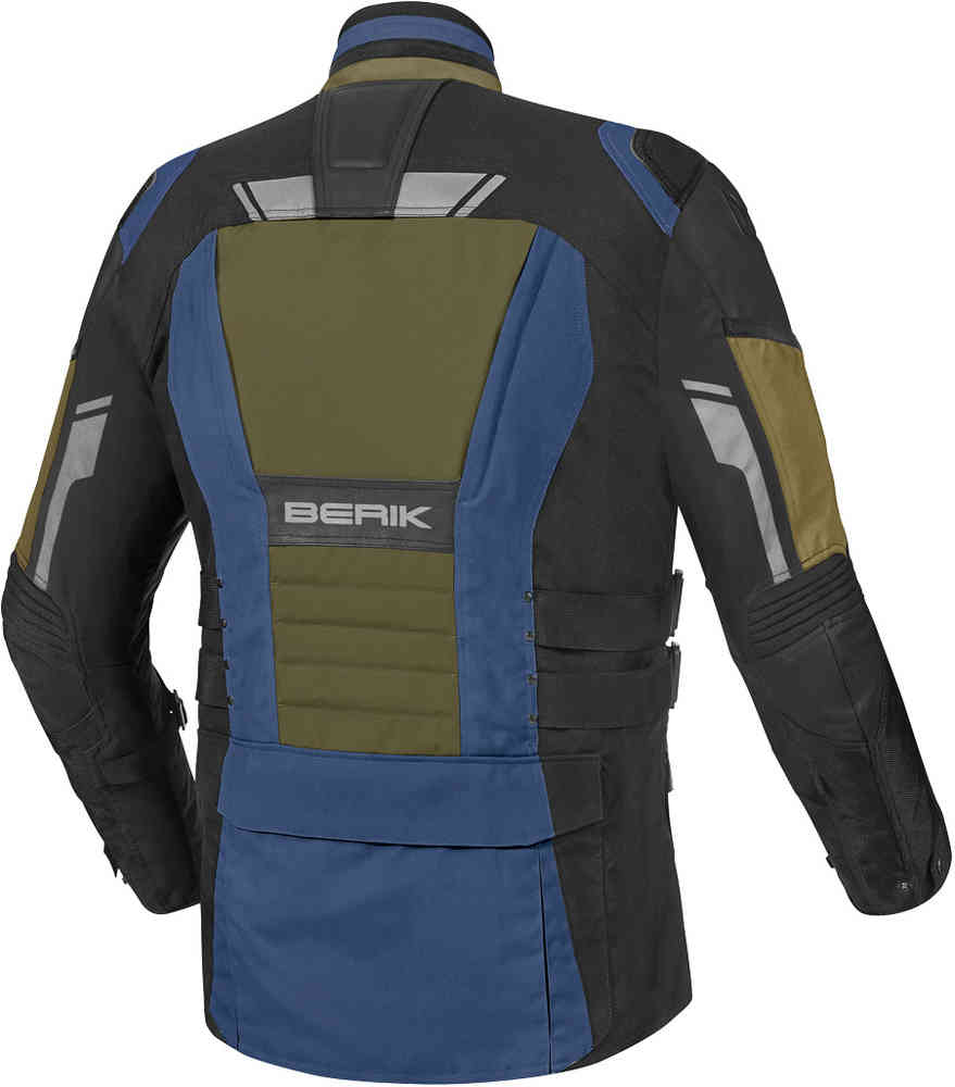 Водонепроницаемая мотоциклетная текстильная куртка Striker 3в1 Berik, зеленый/черный/темно-серый